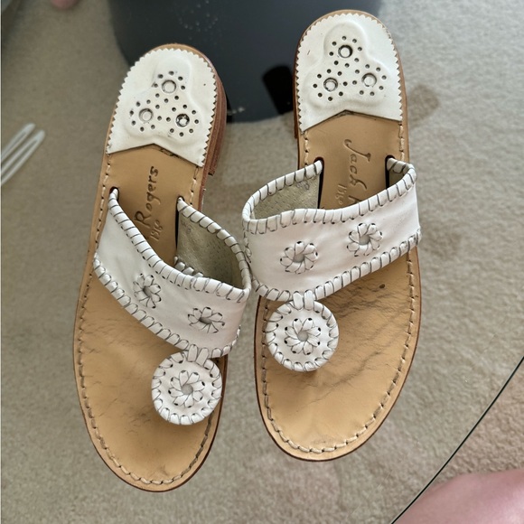 Jack Rogers Original Slip on Sandals in White - Women’s Size 8 - Picture 2 of 4